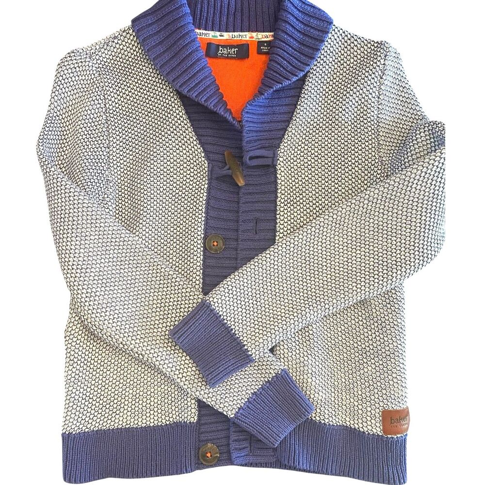 baker by Ted Baker Girls 100% Cotton Knit Cardigan Size 8 (S) Purple Marled EUC - Picture 7 of 13